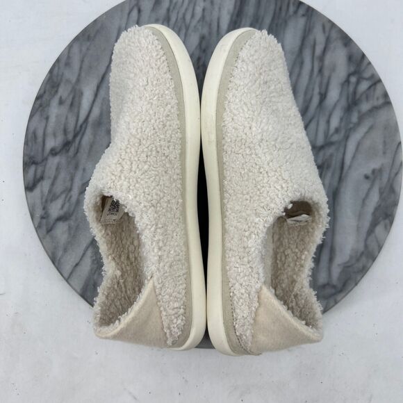 Toms Sandals Womens 6.5 Ezra Slipper Slip On Warm Faux Fur Slide White 10016817 - Picture 7 of 10